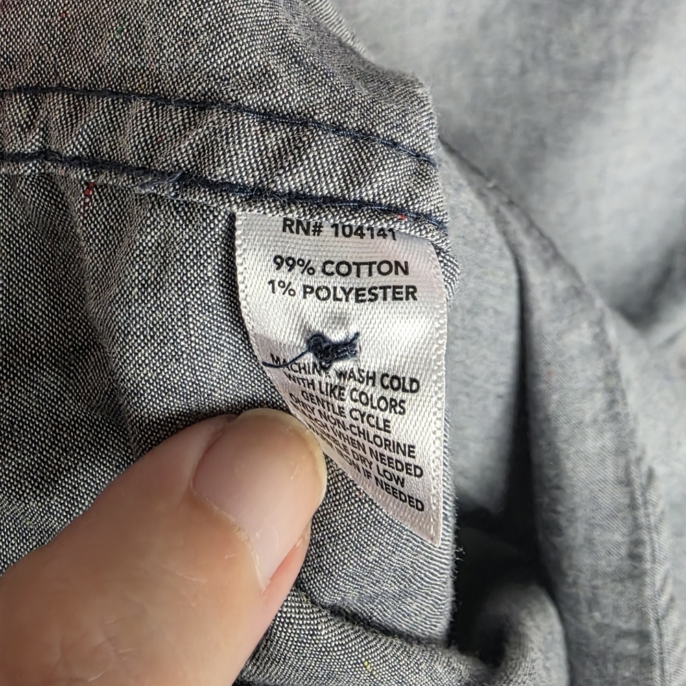Field & Stream Button Down Roll Tab Shirt Dress - Picture 6 of 6